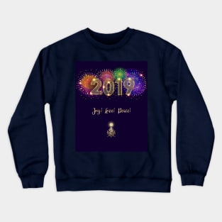 2019 Happy Winter Holiday Fireworks Crewneck Sweatshirt